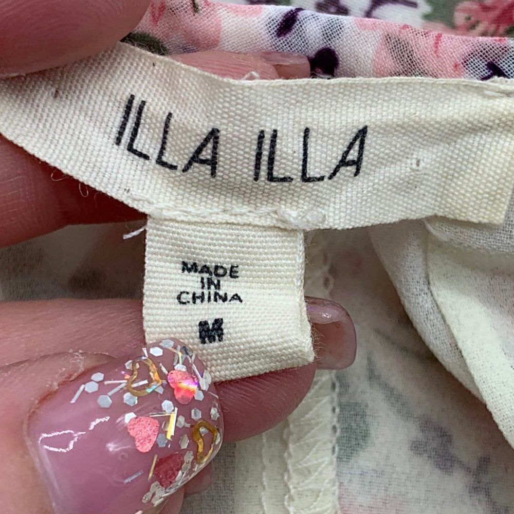 🎉Illa Illa White w/ Pink Floral Dress - Picture 5 of 7